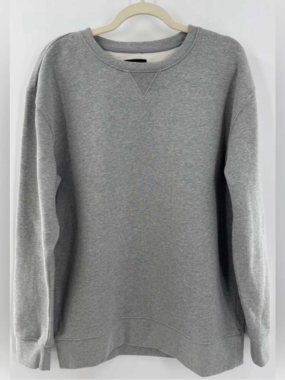 Quince Mens Gray Heavyweight Fleece Crewneck Organic Cotton
Sweatshirt Large